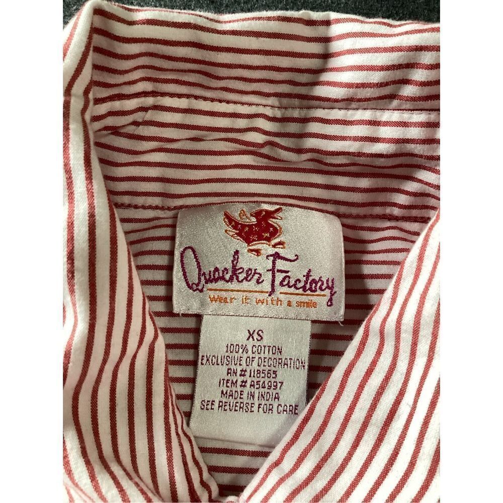Quacker Factory Christmas Button Down XS - Picture 4 of 7